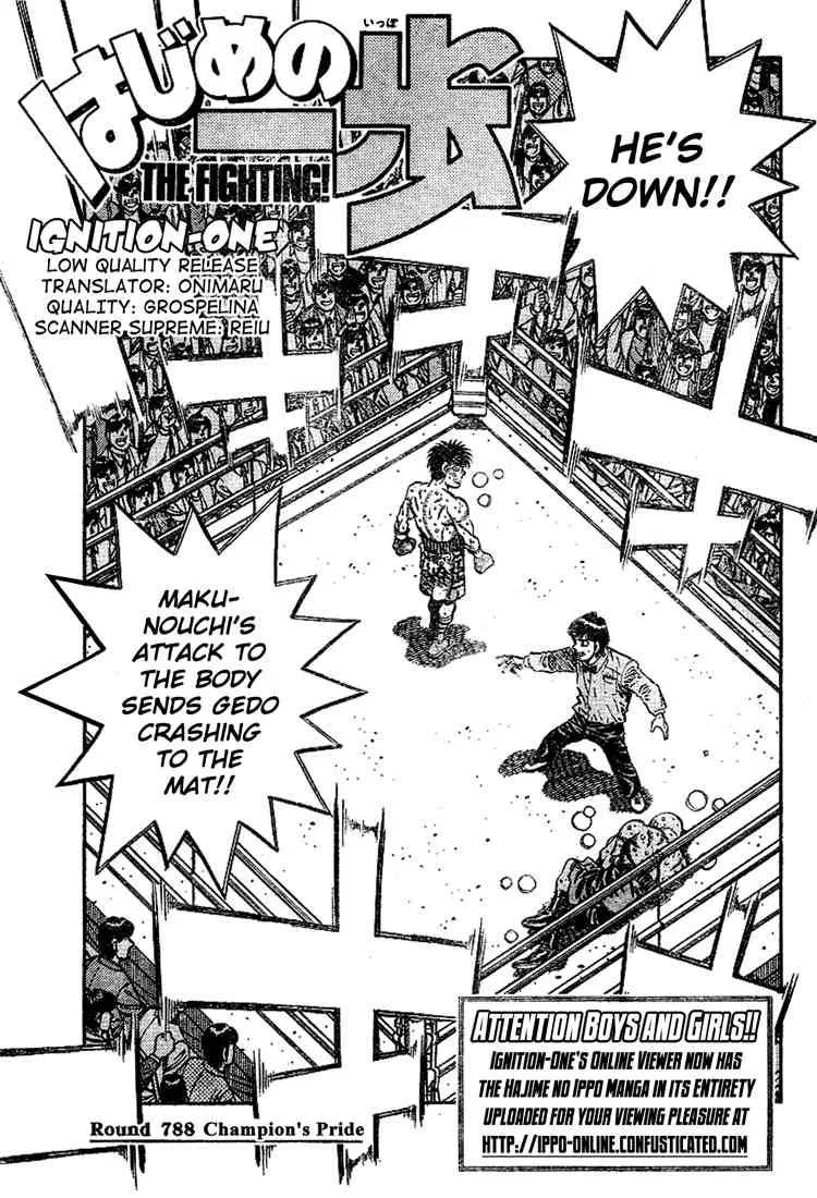 Hajime no Ippo Chapter 788 page 1