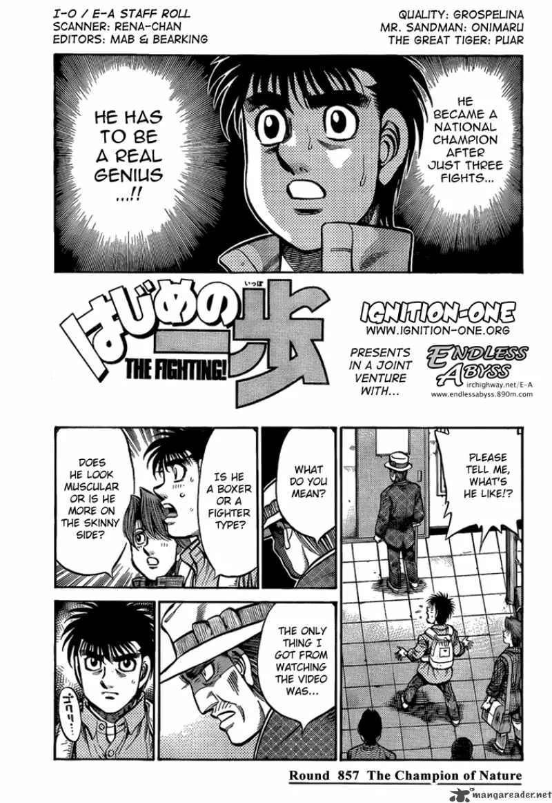 Hajime no Ippo Chapter 857 page 1