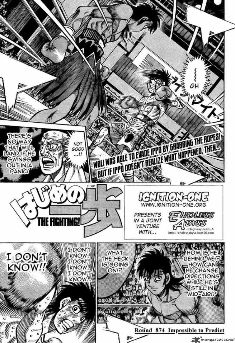 Hajime no Ippo Chapter 874 page 1