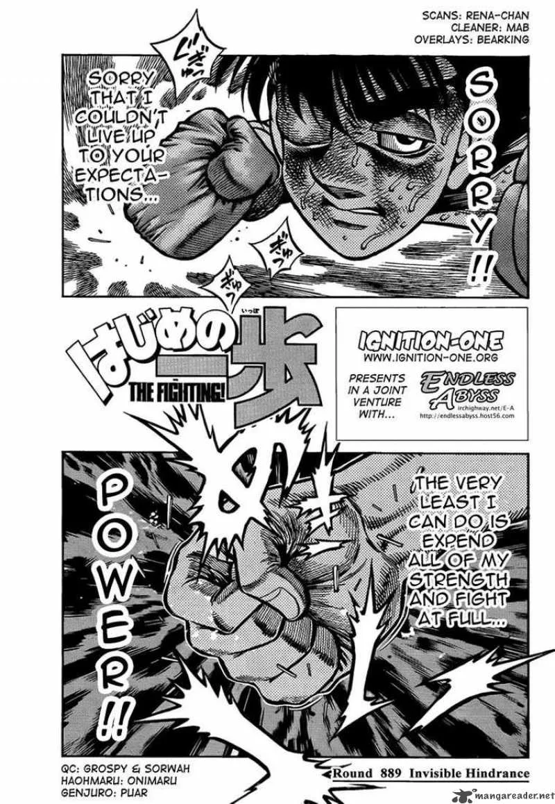 Hajime no Ippo Chapter 889 page 1