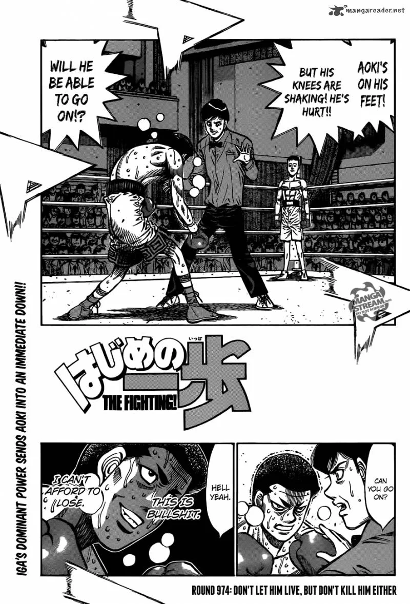 Hajime no Ippo Chapter 974 page 1