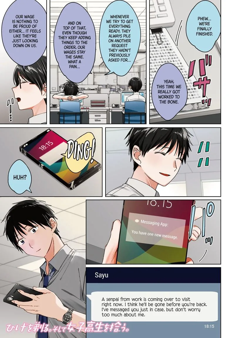 Hige Wo Soru. Soshite Joshikosei Wo Hirou. Chapter 22 page 1