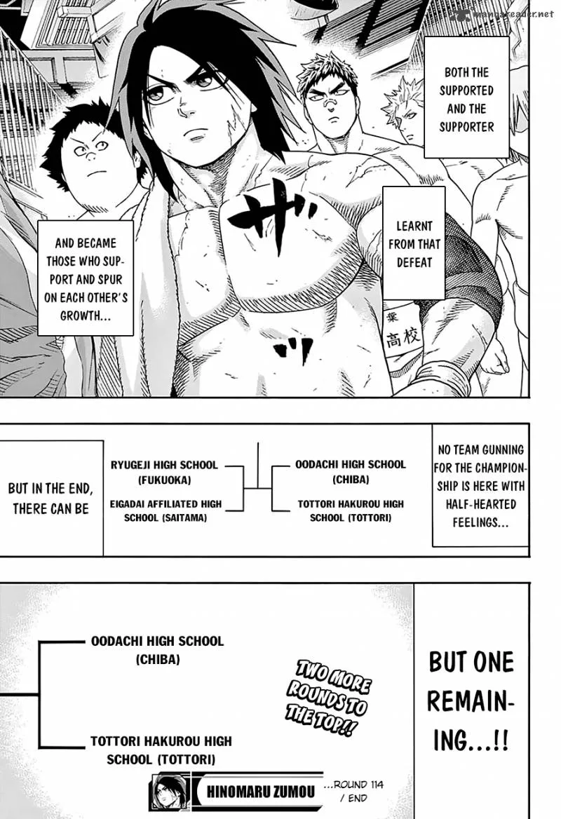 Hinomaru Zumou Chapter 114 page 18