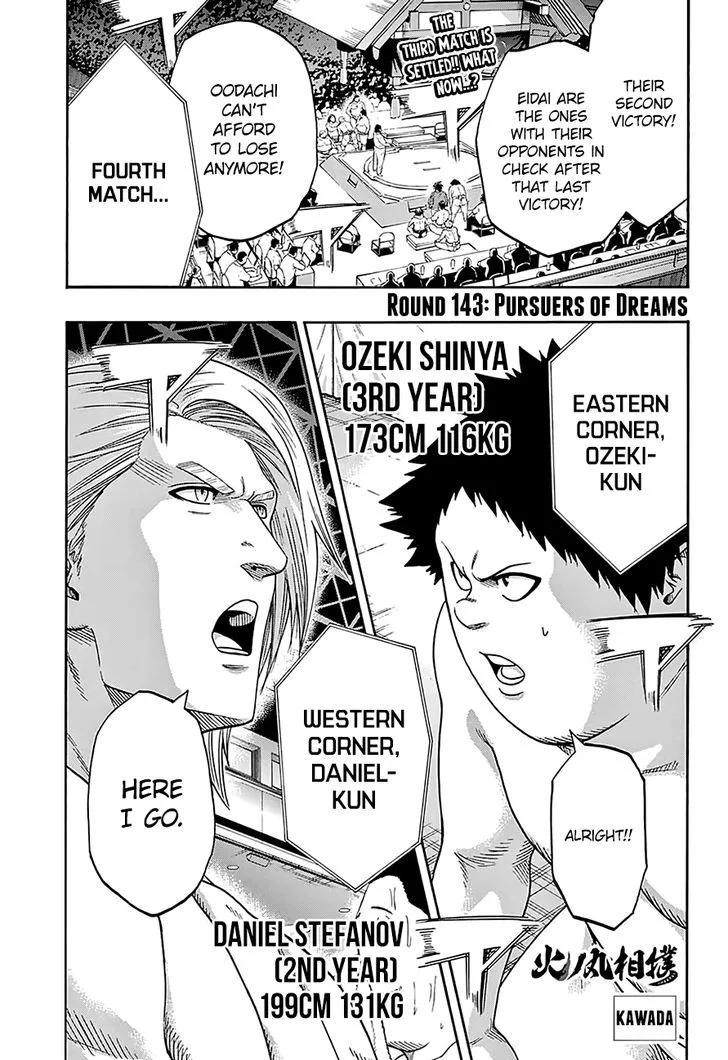 Hinomaru Zumou Chapter 143 page 1