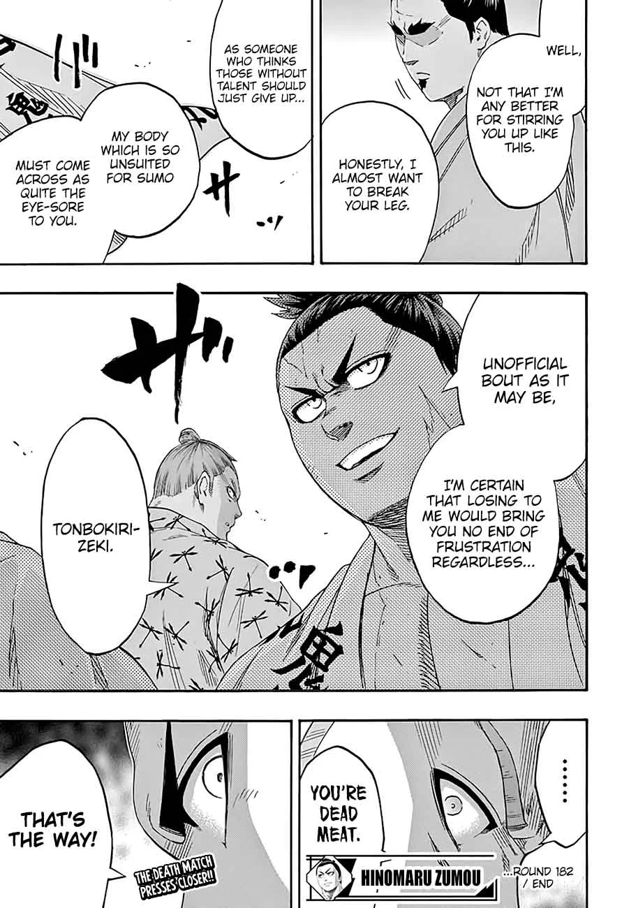 Hinomaru Zumou Chapter 182 page 20