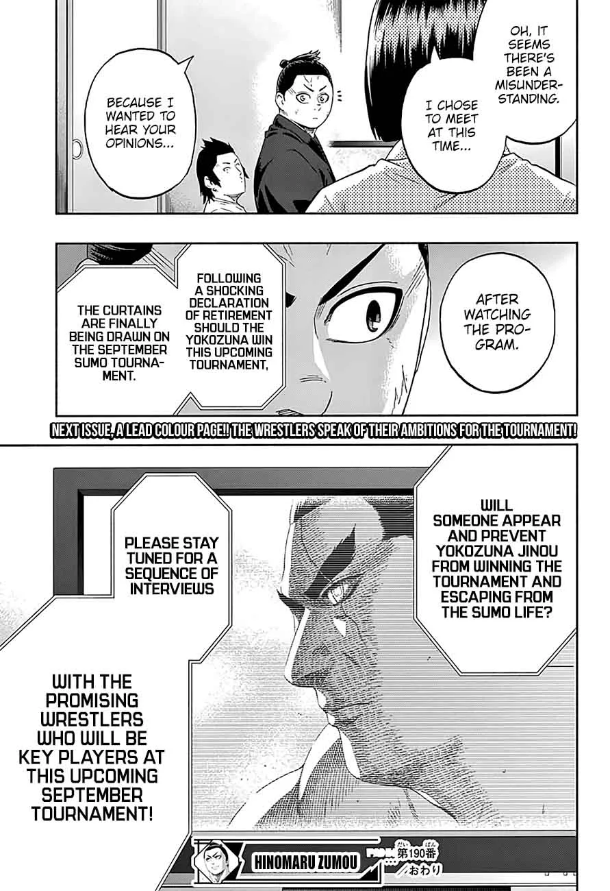 Hinomaru Zumou Chapter 190 page 19