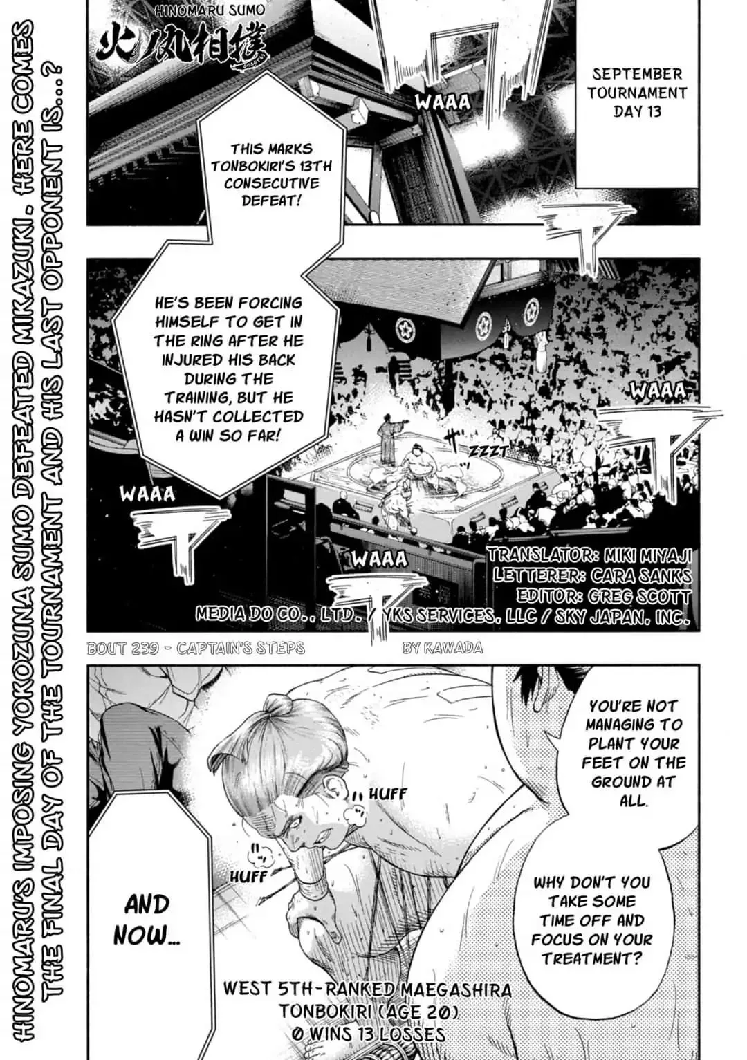 Hinomaru Zumou Chapter 239 page 1