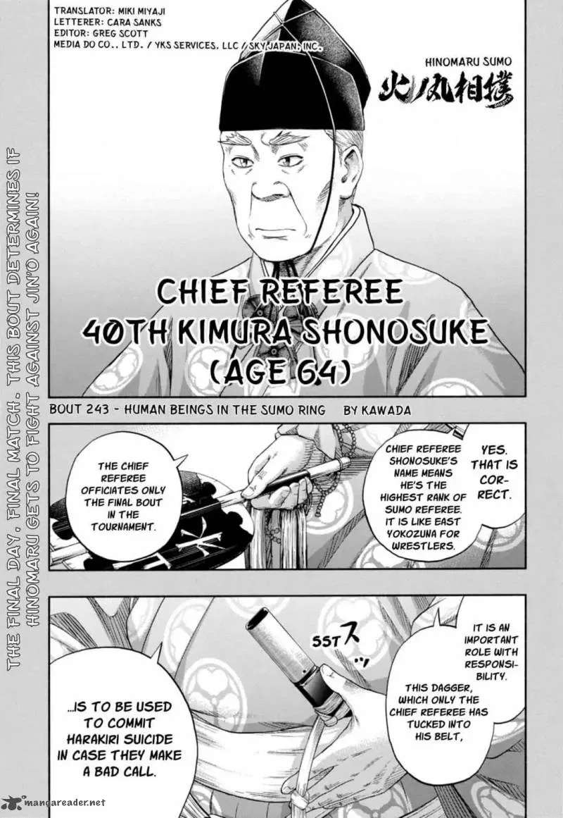 Hinomaru Zumou Chapter 243 page 1