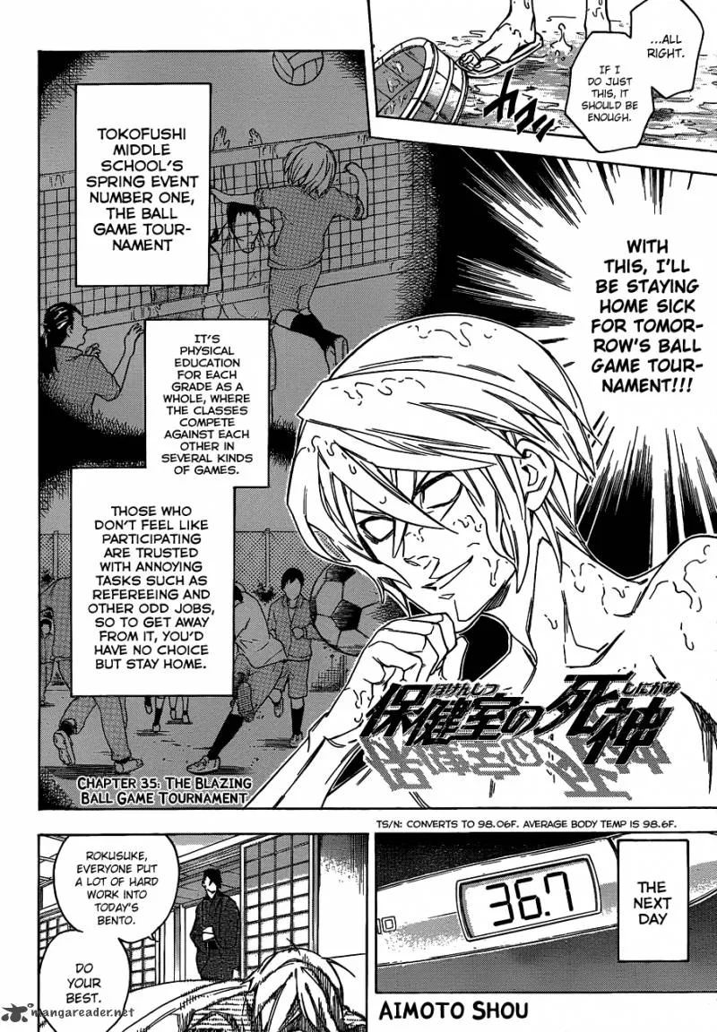 Hokenshitsu no Shinigami Chapter 35 page 2