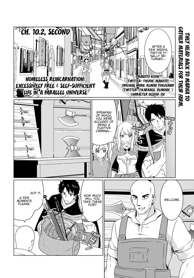 Homeless Tensei: Isekai de Jiyuu Sugiru Majutsu Jisoku Seikatsu Chapter 10.2 page 1