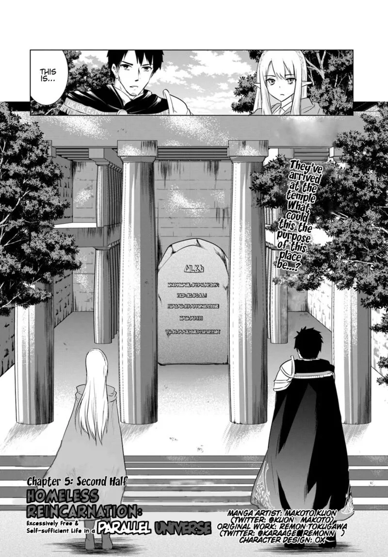 Homeless Tensei: Isekai de Jiyuu Sugiru Majutsu Jisoku Seikatsu Chapter 5.2 page 1