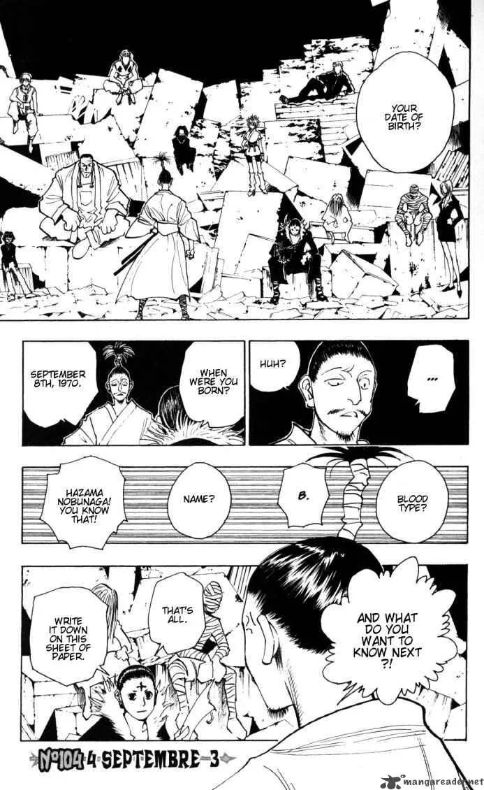 Hunter X Hunter Chapter 104 page 1