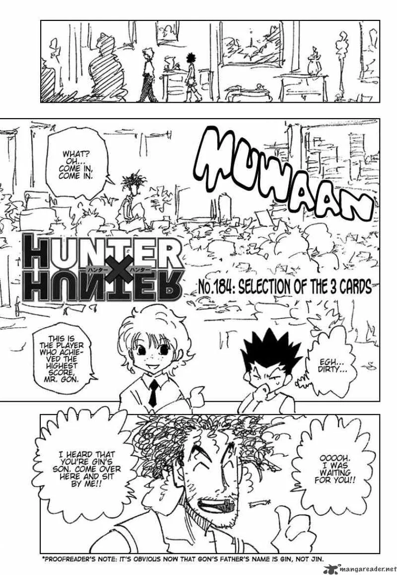 Hunter X Hunter Chapter 184 page 1