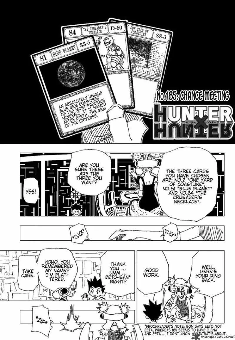 Hunter X Hunter Chapter 185 page 3