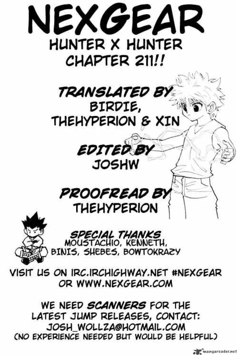Hunter X Hunter Chapter 211 page 1