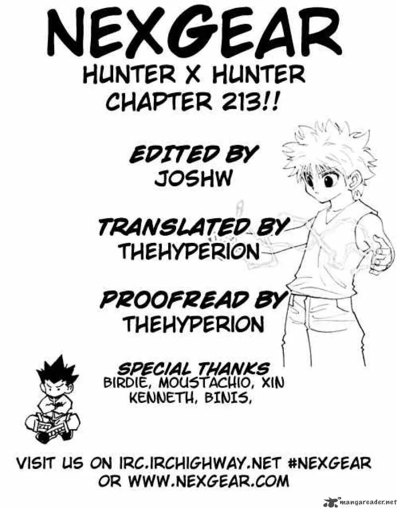 Hunter X Hunter Chapter 213 page 1
