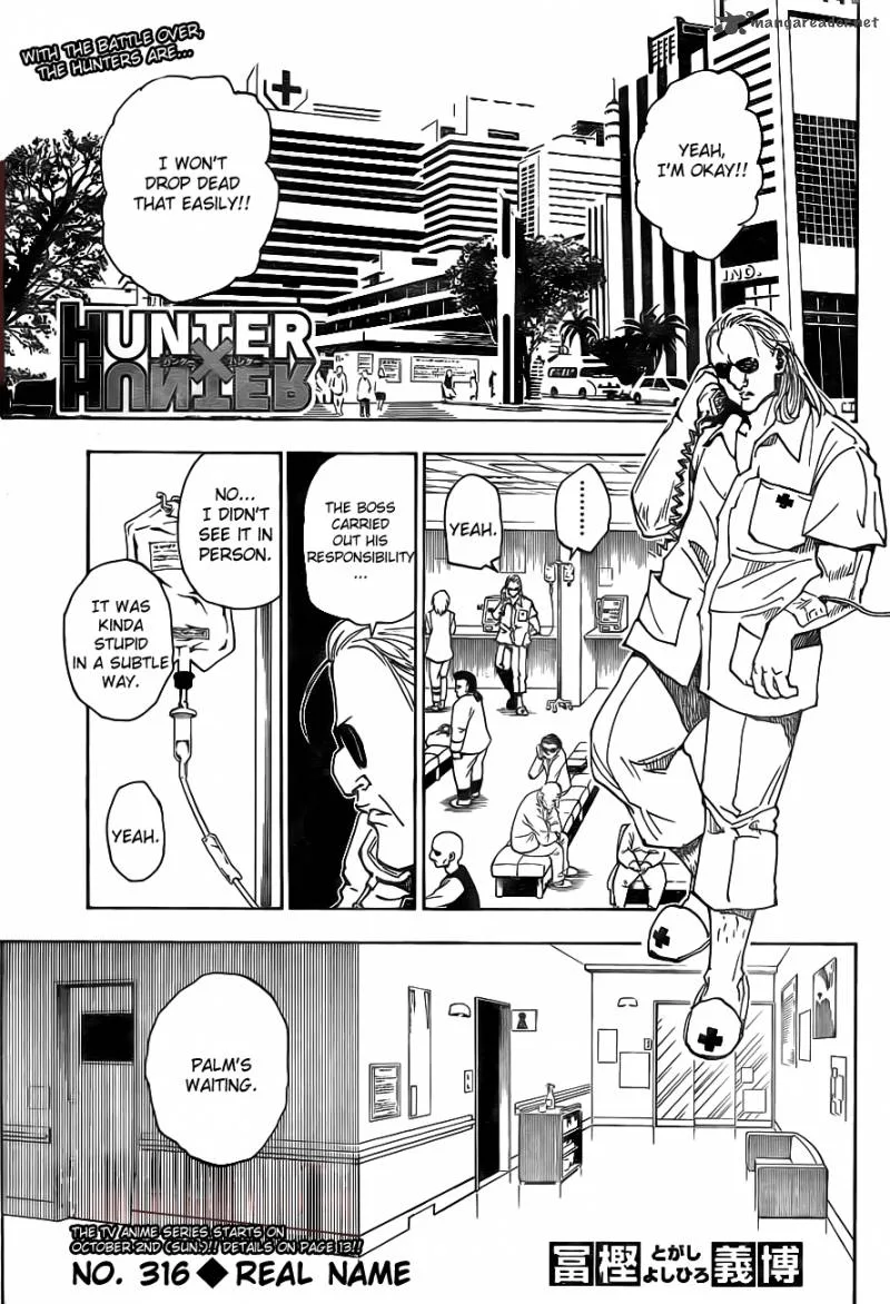Hunter X Hunter Chapter 316 page 1