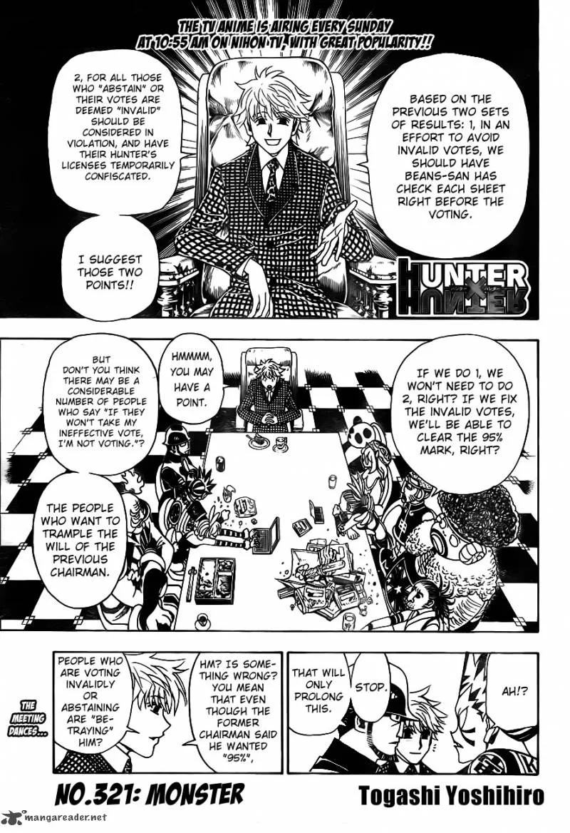 Hunter X Hunter Chapter 321 page 1