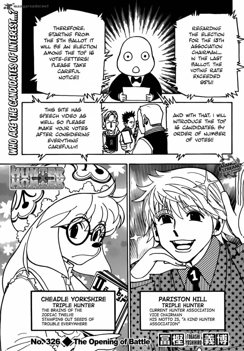 Hunter X Hunter Chapter 326 page 1