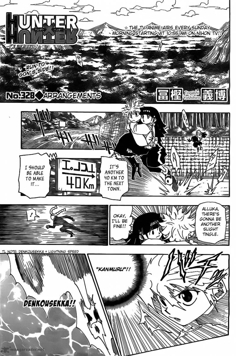 Hunter X Hunter Chapter 328 page 1