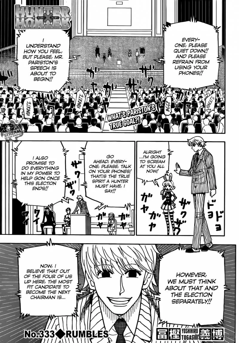 Hunter X Hunter Chapter 333 page 1