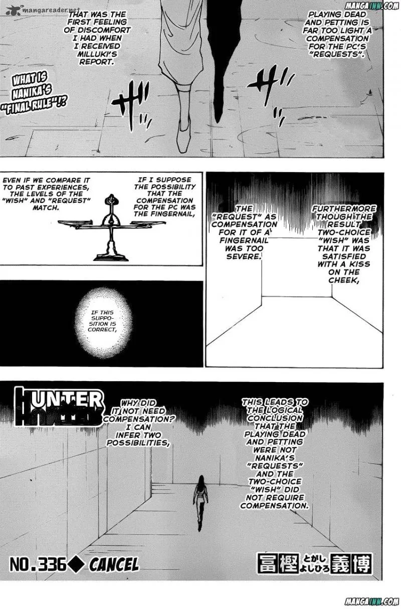 Hunter X Hunter Chapter 336 page 1