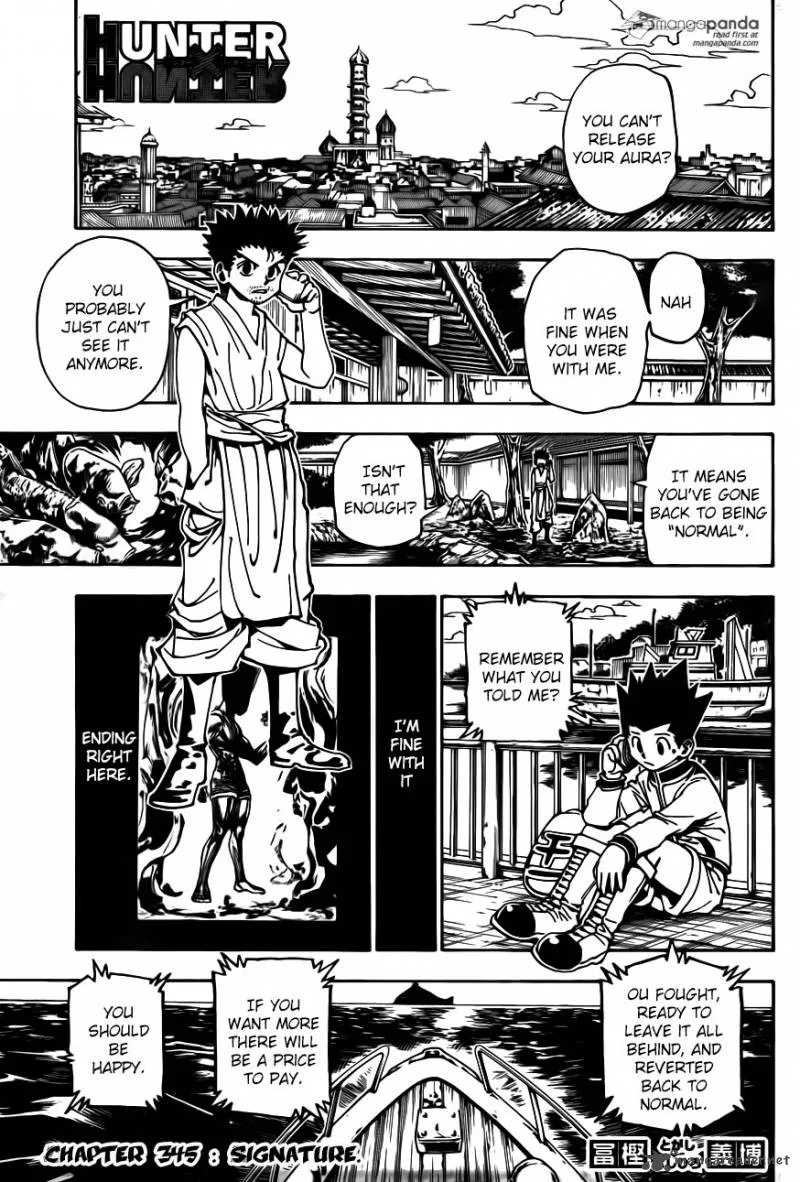 Hunter X Hunter Chapter 345 page 1