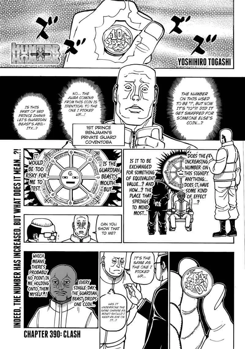 Hunter X Hunter Chapter 390 page 1