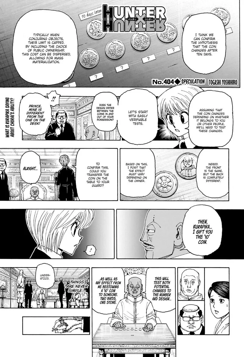 Hunter X Hunter Chapter 404 page 1
