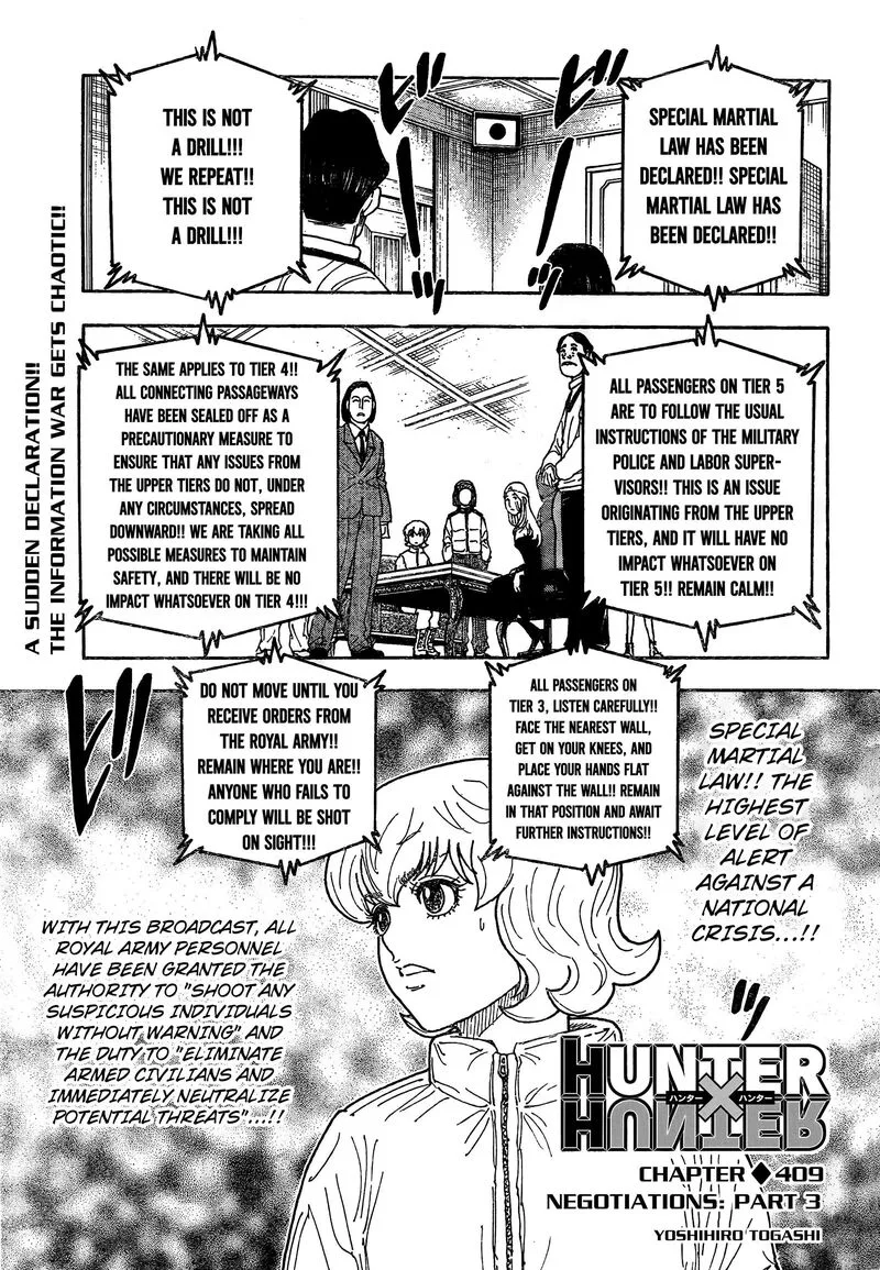 Hunter X Hunter Chapter 409 page 1