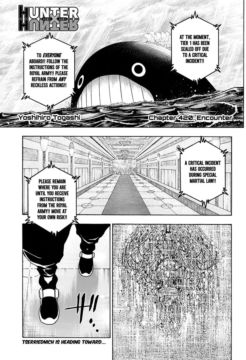Hunter X Hunter Chapter 420 page 1