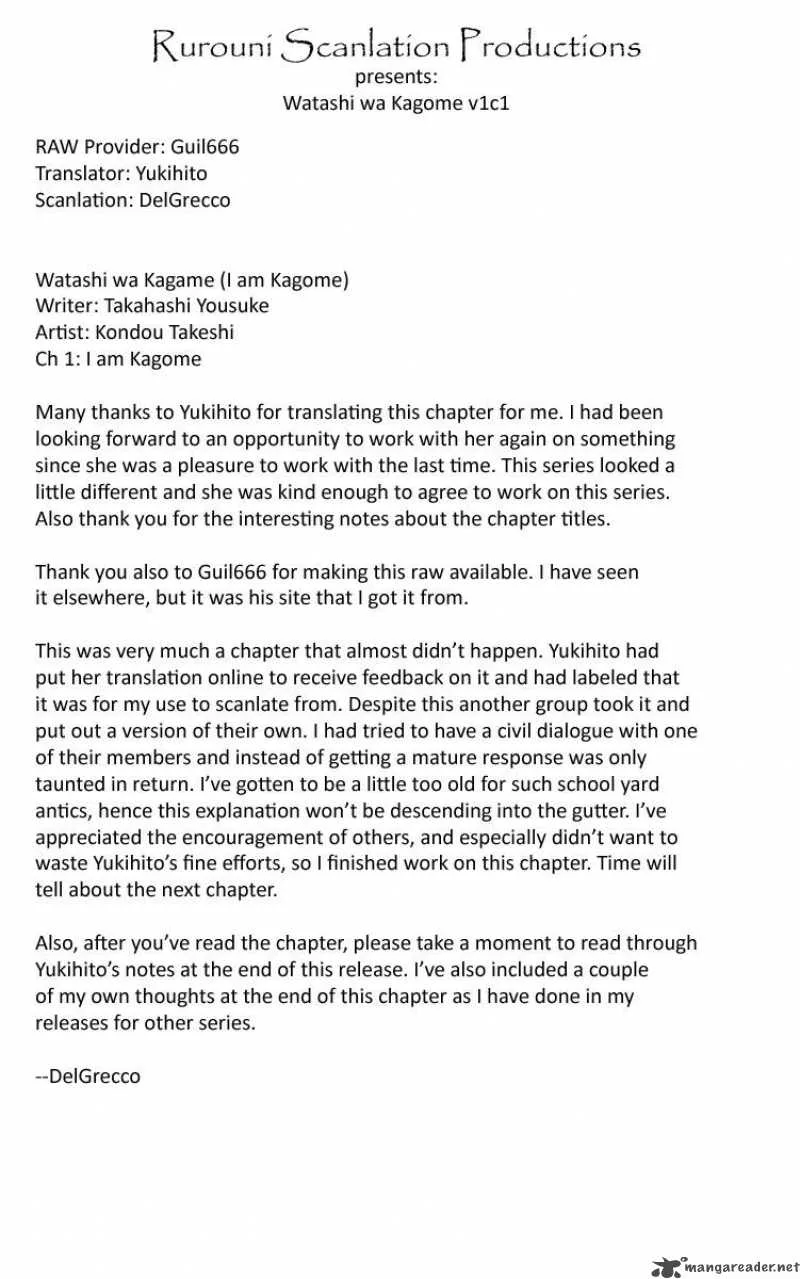 I'm Kagome Chapter 1 page 1