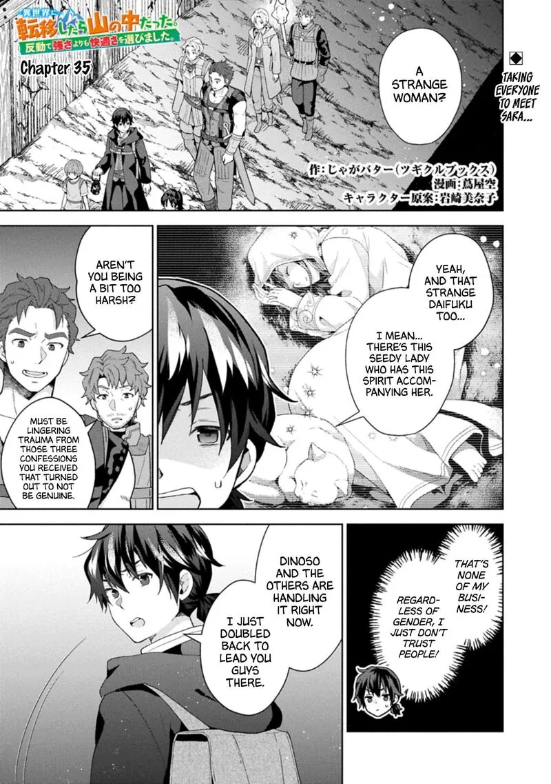 I Got Sent to Another World, but It's in the Mountains. In Reaction, I Choose Comfort Over Strength Chapter 35 page 1