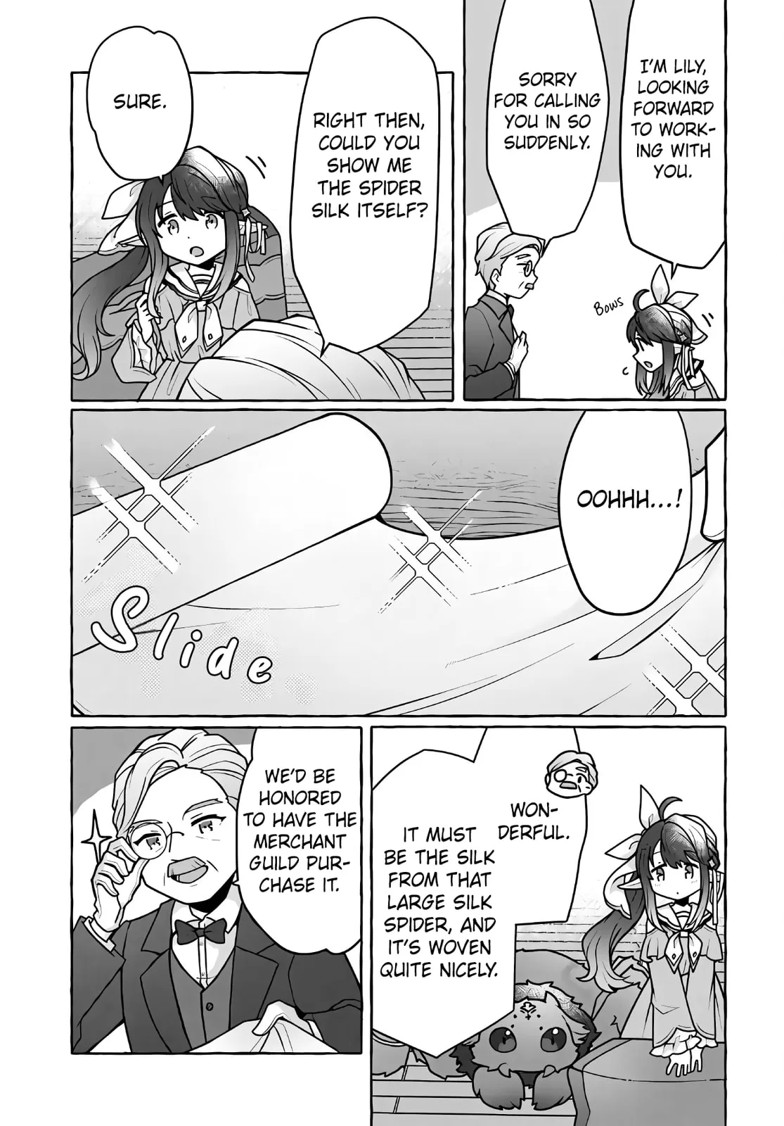 I've Tamed a Spider Monster, So I'm Going to Try My Best at Sewing with Spider Silk! Chapter 3 page 9