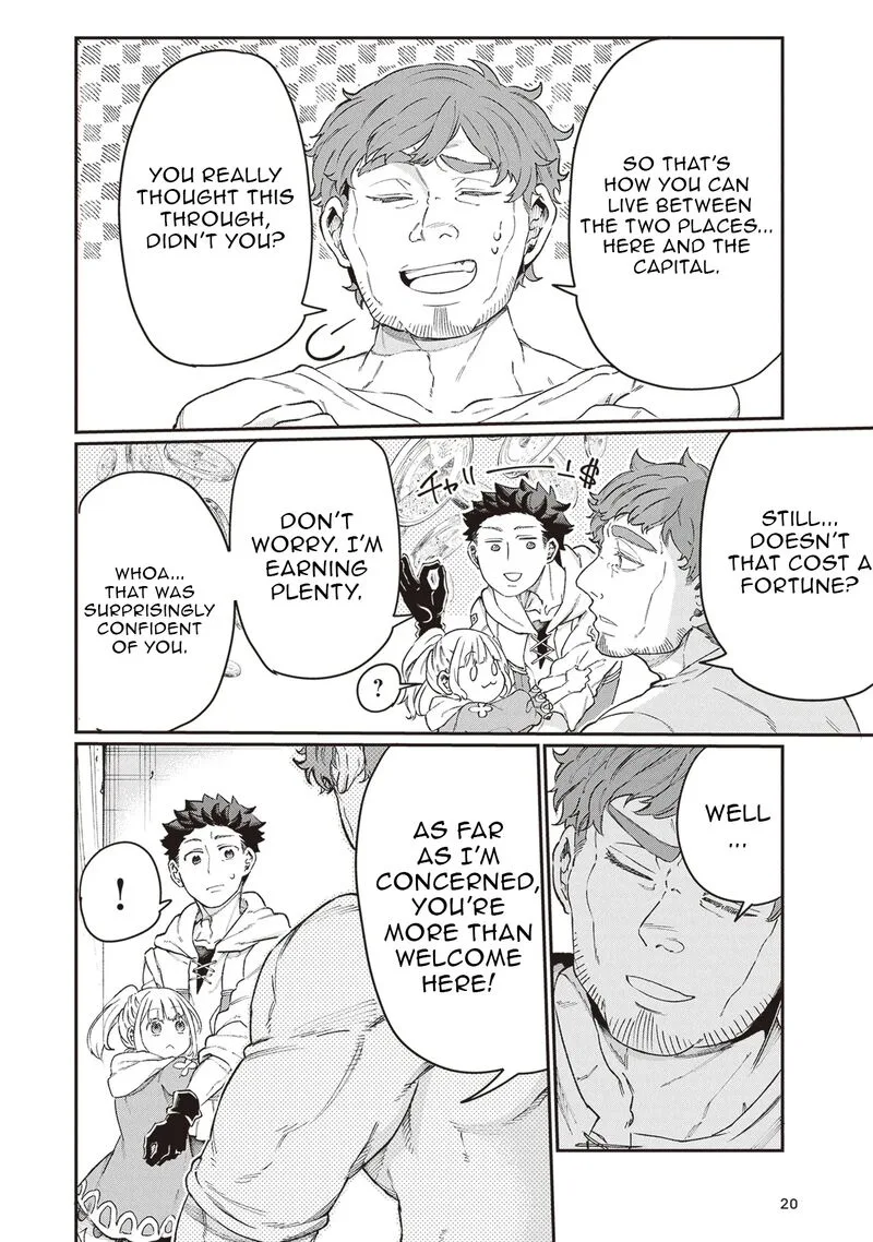 Isekai de Hajimeru ni Kyoten Seikatsu ~Kuukan Mahou de Outo to Inaka wo Ittari Kitari~ Chapter 7 page 22