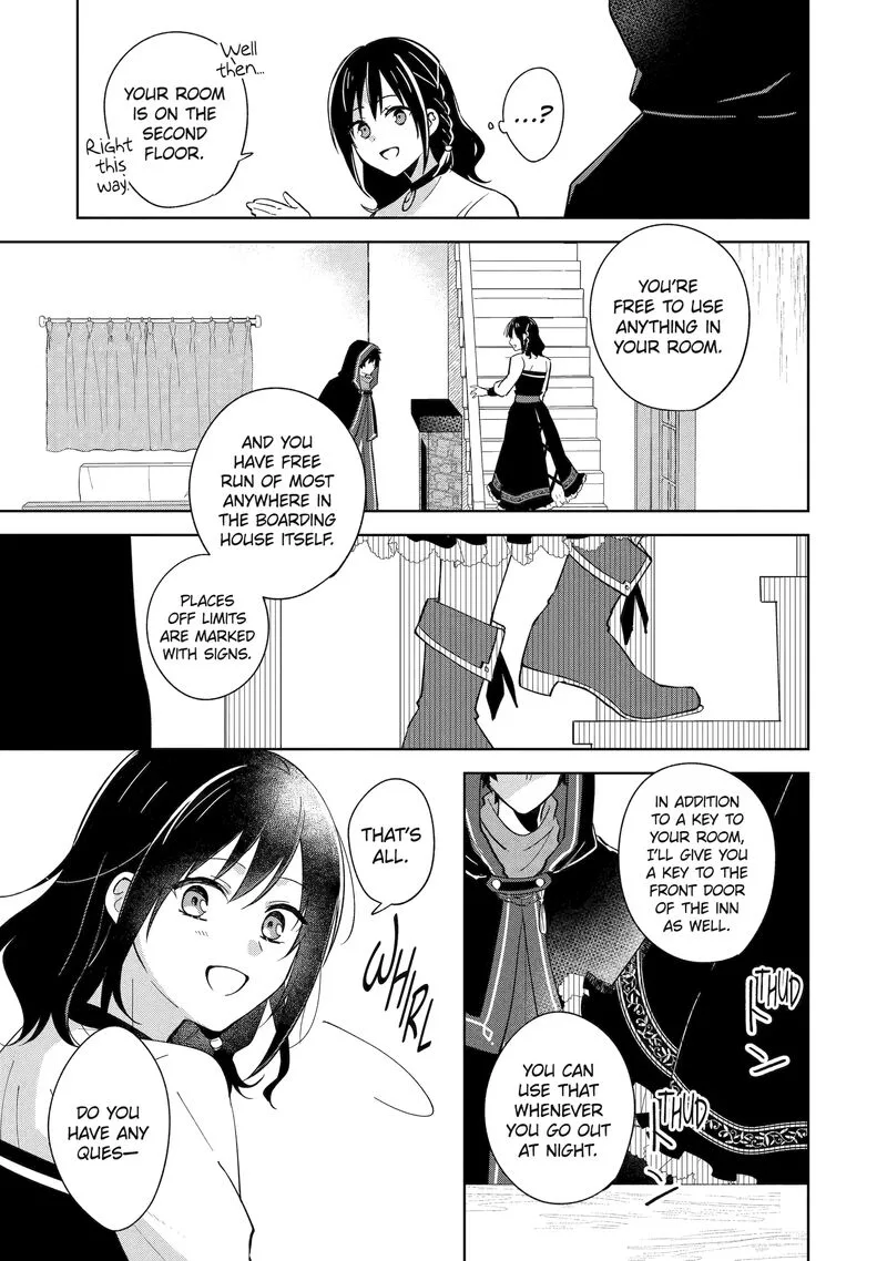 Isekai de Pension Hajimemashita. Sekai de Yuiitsu no Kuro Majo desu ga, Kono Chikara wa Okyaku-sama no Tame ni Tsukaimasu Chapter 2.1 page 7