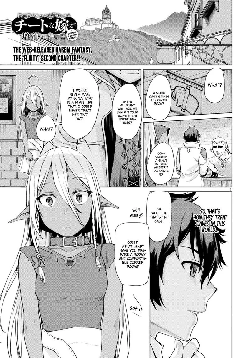 Isekai de Skill wo Kaitai Shitara Cheat na Yome ga Zoushoku Shimashita: Gainen Kousa no Structure Chapter 2 page 1