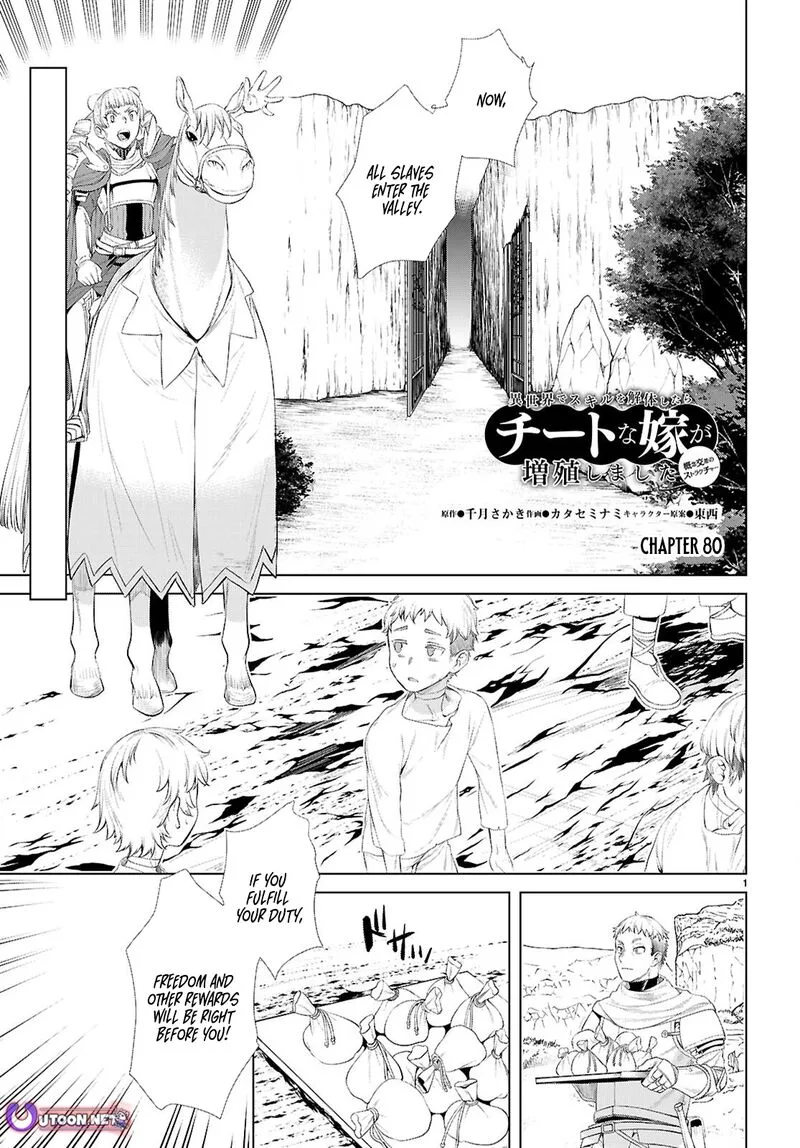Isekai de Skill wo Kaitai Shitara Cheat na Yome ga Zoushoku Shimashita: Gainen Kousa no Structure Chapter 80 page 1