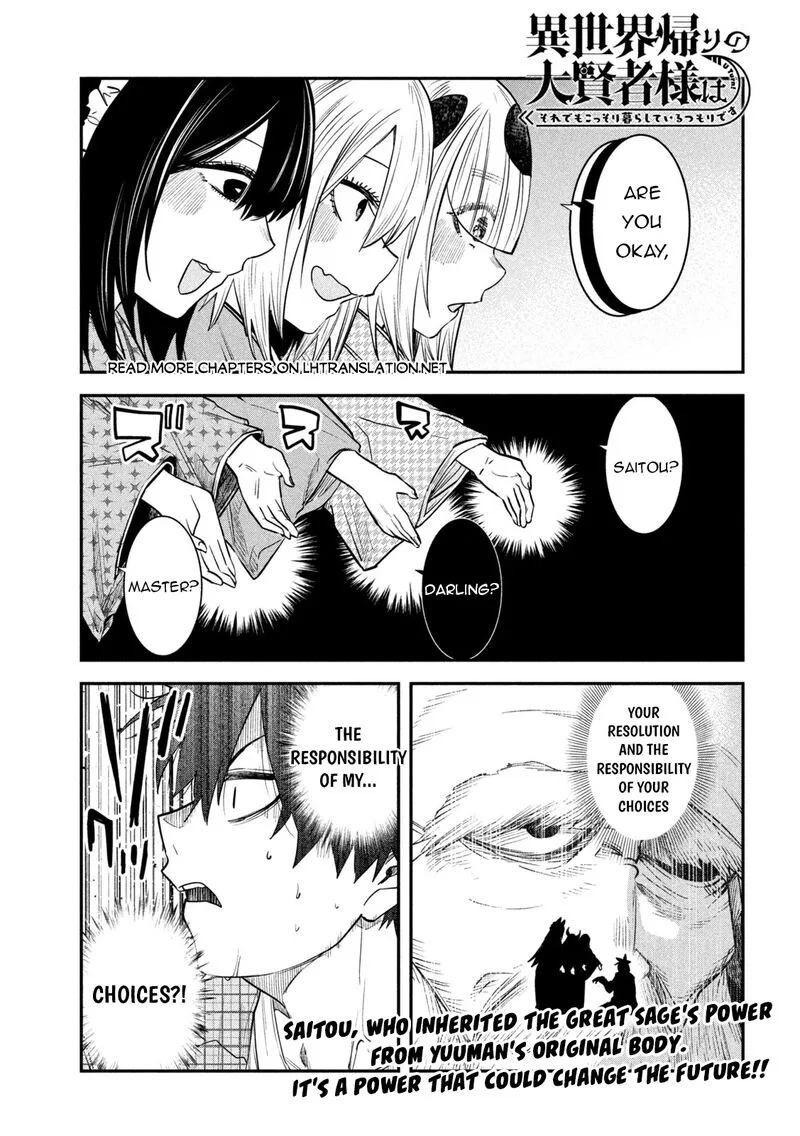 Isekai Kaeri no Daikenja-sama wa Sore Demo Kossori Kurashite Iru Tsumori desu Chapter 40 page 1