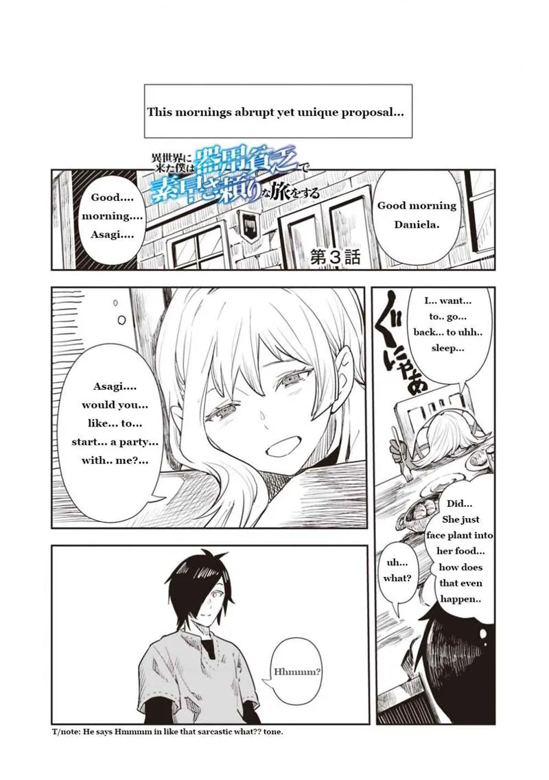 Isekai ni Kita Boku wa Kiyoubinbou de Subayasa Tayori na Tabi o Suru Chapter 4 page 1
