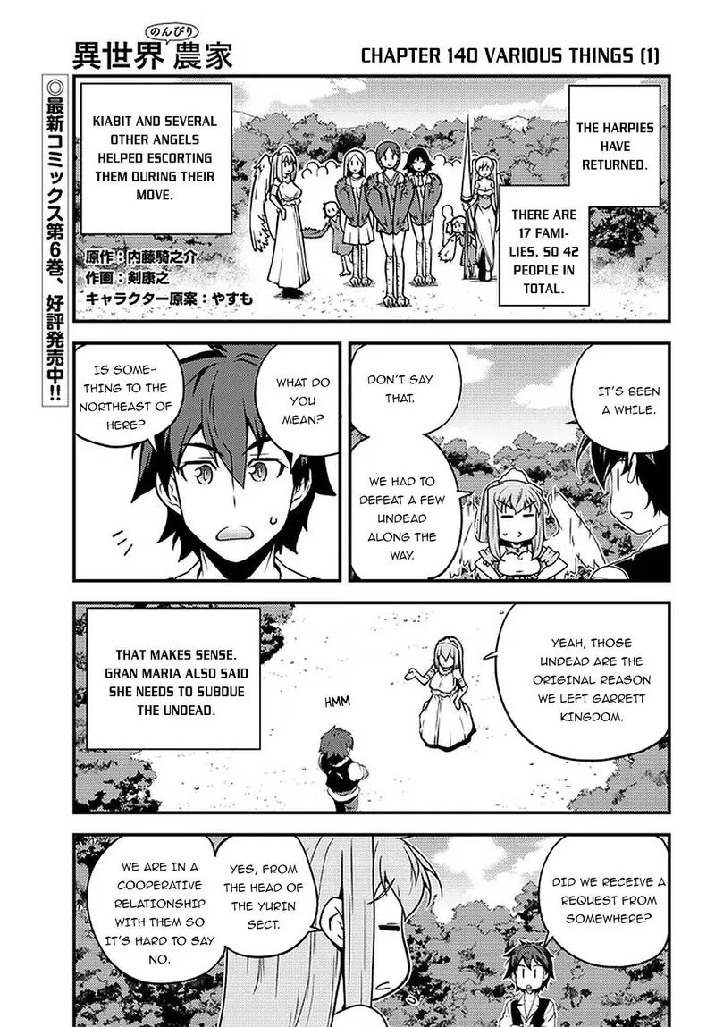 Isekai Nonbiri Nouka Chapter 140 page 1
