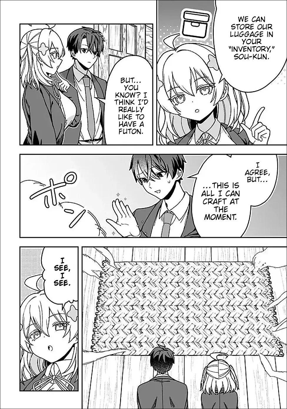 Isekai Rakuraku Mujintou Life ~Class Ten'i de Craft Ability wo Eranda Ore Dake ga, Bishoujo Tachi to Slow Life wo Okureru-ppoi~ Chapter 4 page 12