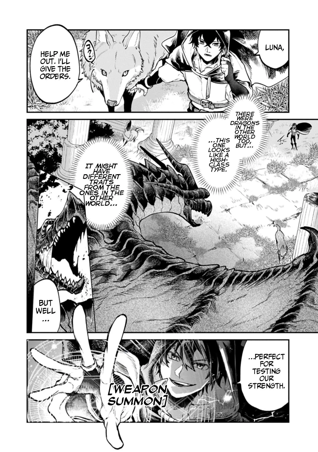 ISEKAI SUMMONER, SHINWA NO KAIBUTSU-TACHI TO GENDAI DE MUSOU SURU: URAGIRARETA MOTO EIYUU WA, AIKASANAME NA NAKAMA TO HEIWA NI KURASHITAI Chapter 2 page 26