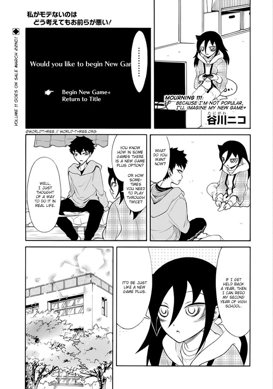 It's Not My Fault That I'm Not Popular! Chapter 111 page 1