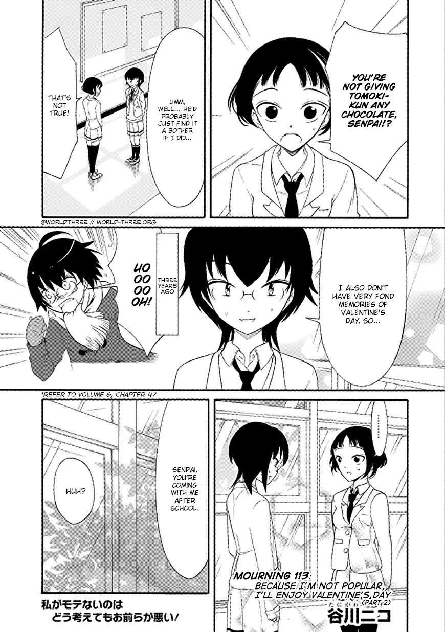 It's Not My Fault That I'm Not Popular! Chapter 113 page 1