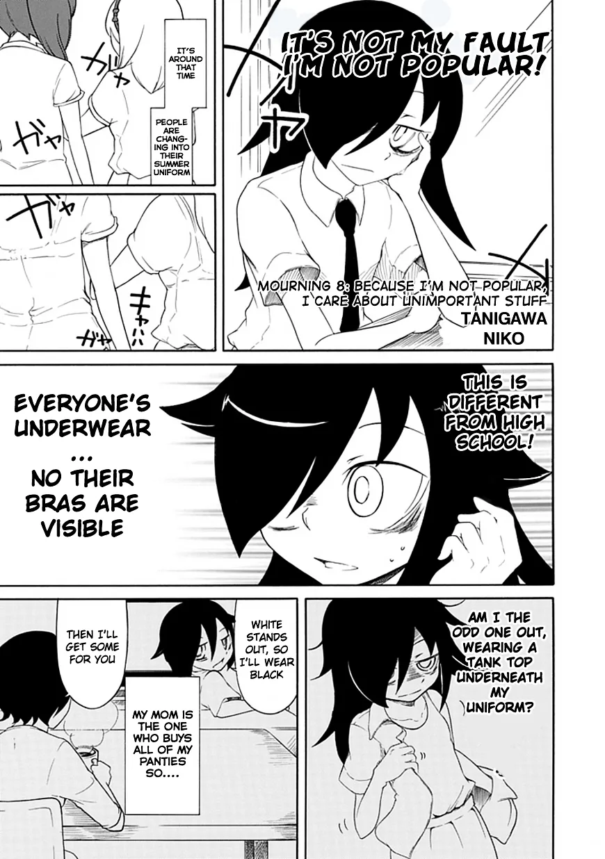 It's Not My Fault That I'm Not Popular! Chapter 8 page 1