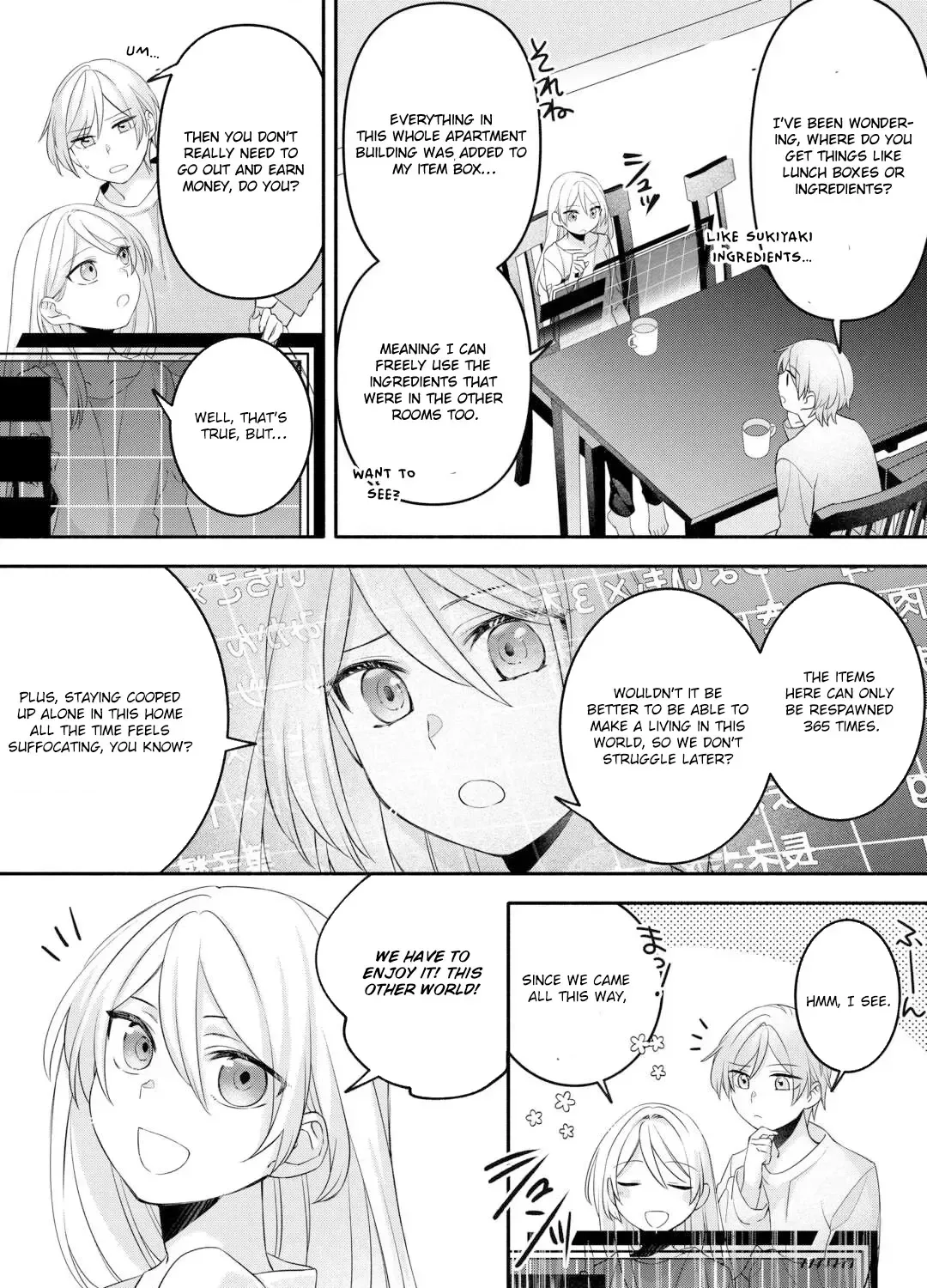 Jitaku Apato Ittou to Tomoni Isekai e: Sagesuma Rete ita Reijou ni Tensei (?) Shimashitaga, Jiyuu ni Ikiru Koto ni Shimashita Chapter 4 page 19