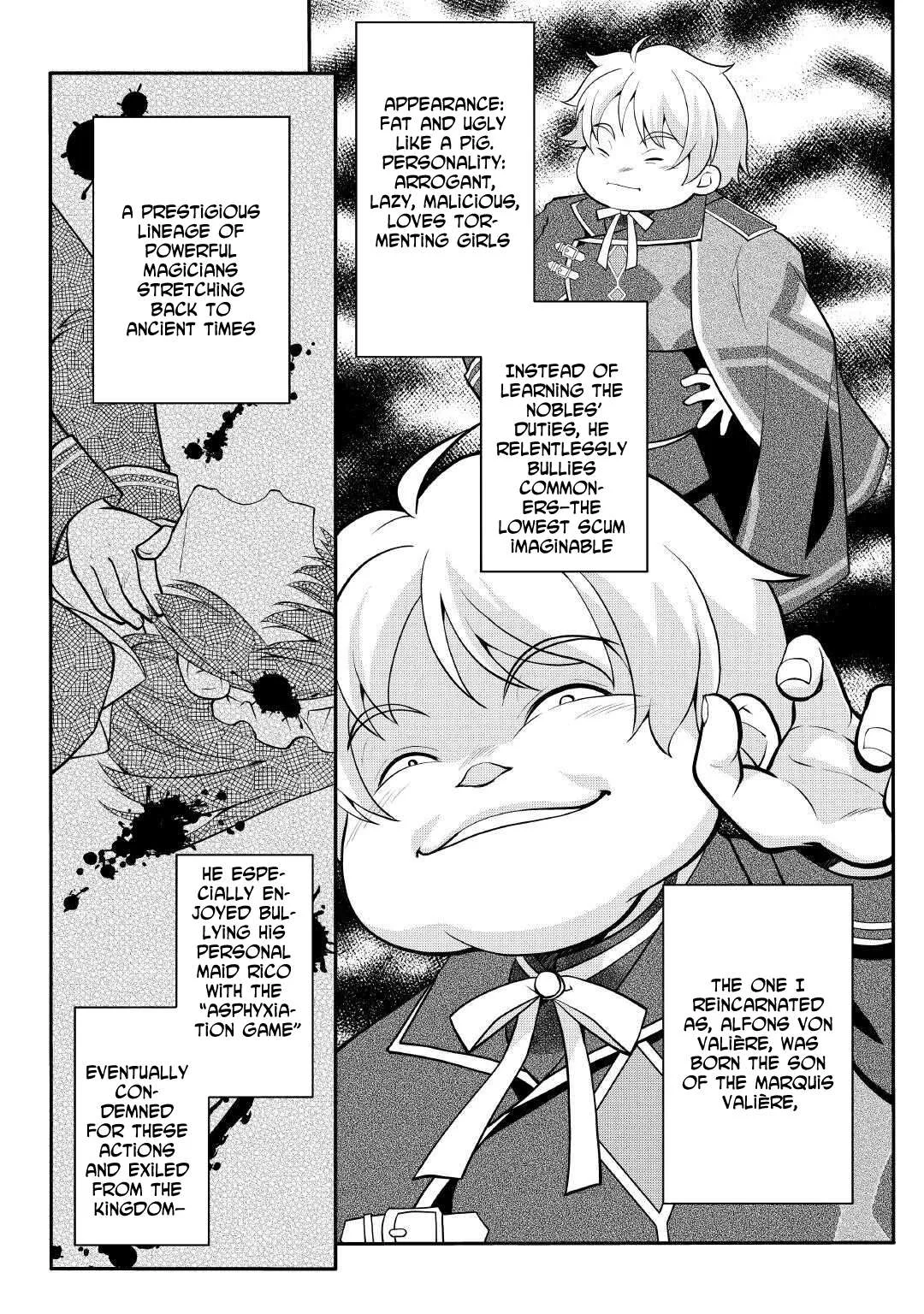 Joban de Bokorareru Kuzu Akuyaku Kizoku ni Tensei Shita Ore, Shinitakunakute Tsuyoku Nattara Shujinkou ni Kiraremashita Chapter 1 page 6