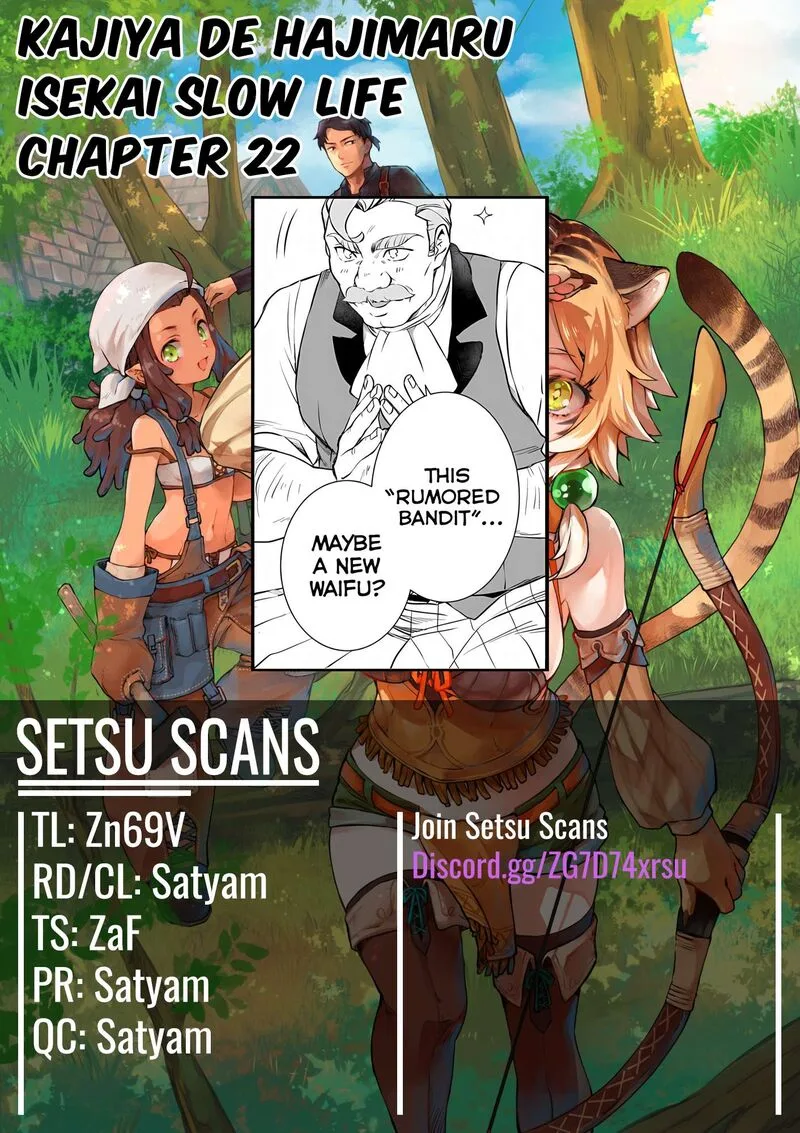 Kajiya de Hajimeru Isekai Slow Life Chapter 22 page 1