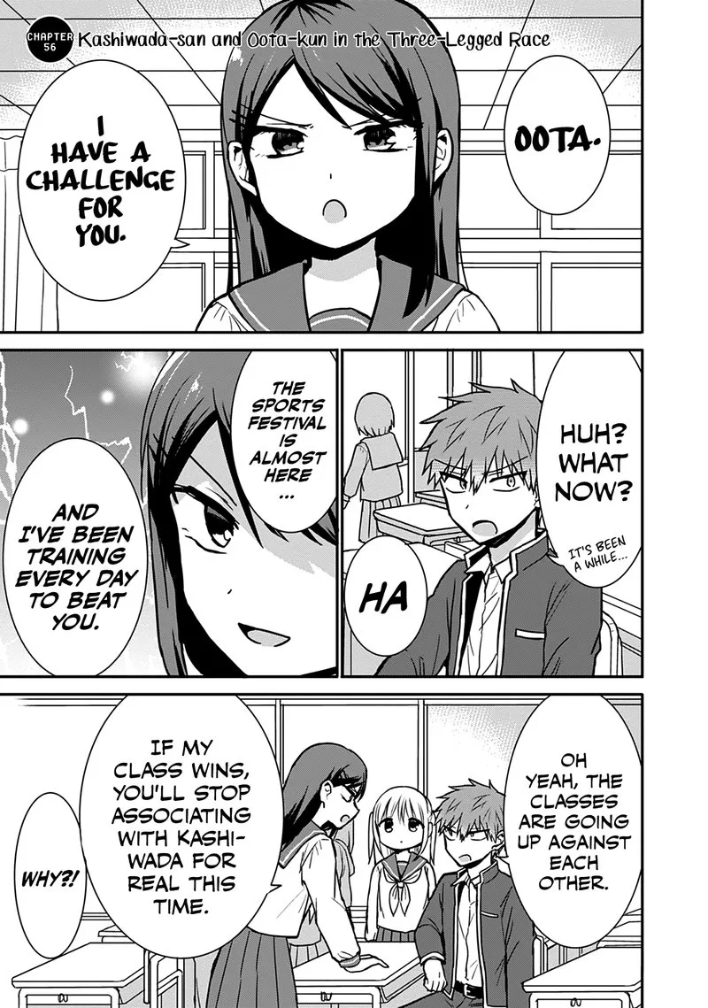 Kao ni denai Kashiwada-san to Kao ni deru Ota-kun Chapter 56 page 1